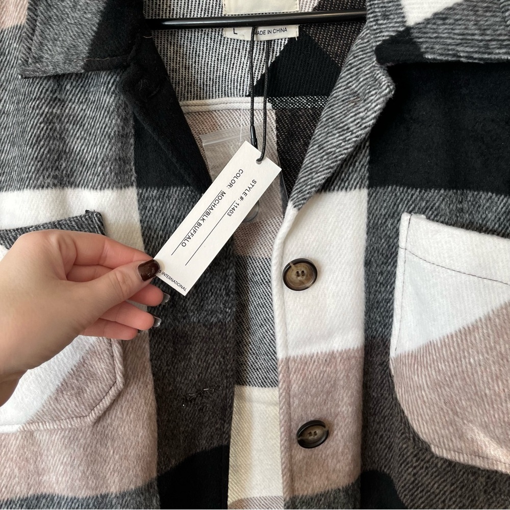 Flannel Utility Jacket NWT - Picture 4 of 5